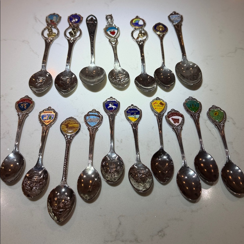 Silver Collectible State Souvenir Spoons